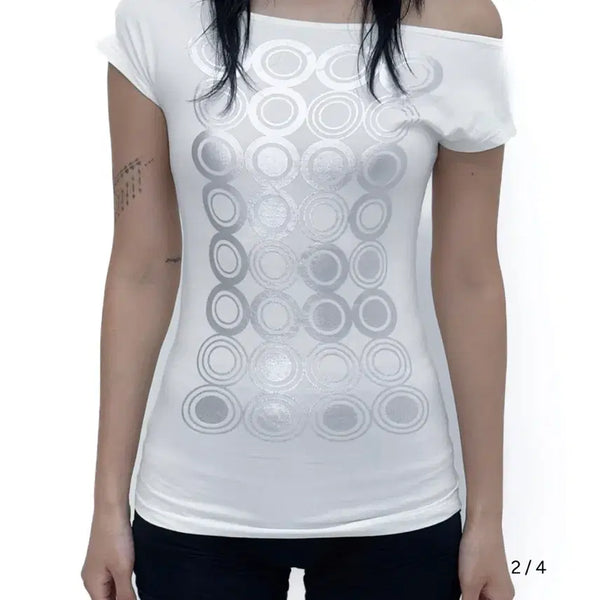 [BUNJANG] Aram House Metallic Sleeveless White / 아람하우스 메탈릭 슬리브리스 화이트