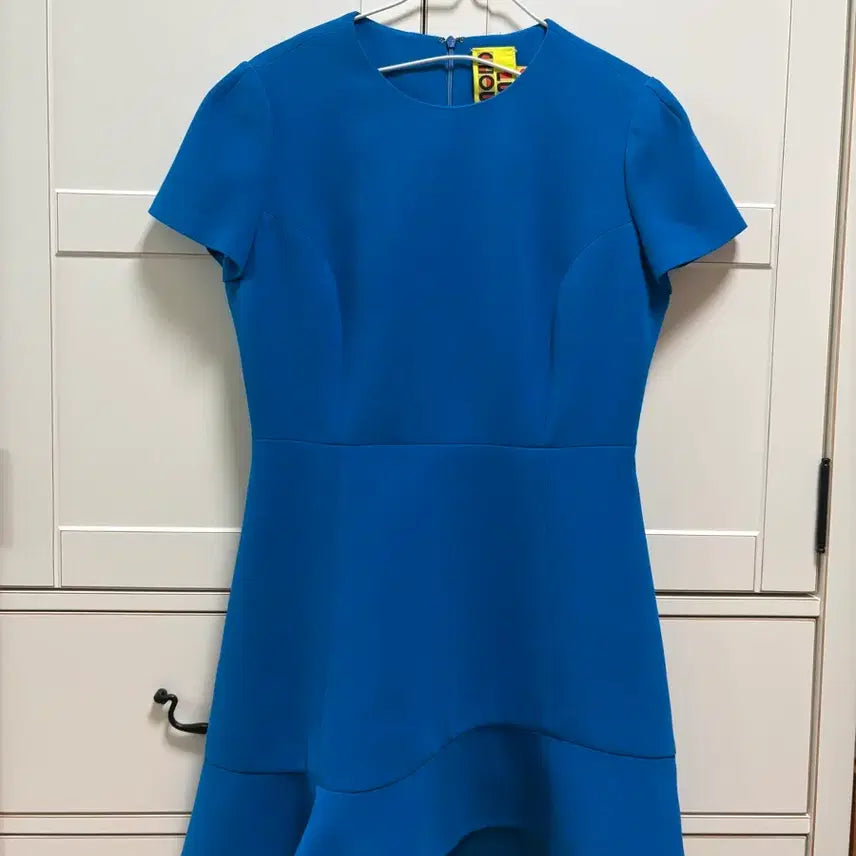 [BUNJANG] Lucky Chouette Silk Blue Midi Dress / 럭키슈에뜨 실크 블루 원피스