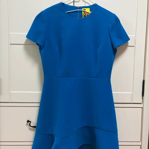 [BUNJANG] Lucky Chouette Silk Blue Midi Dress / 럭키슈에뜨 실크 블루 원피스