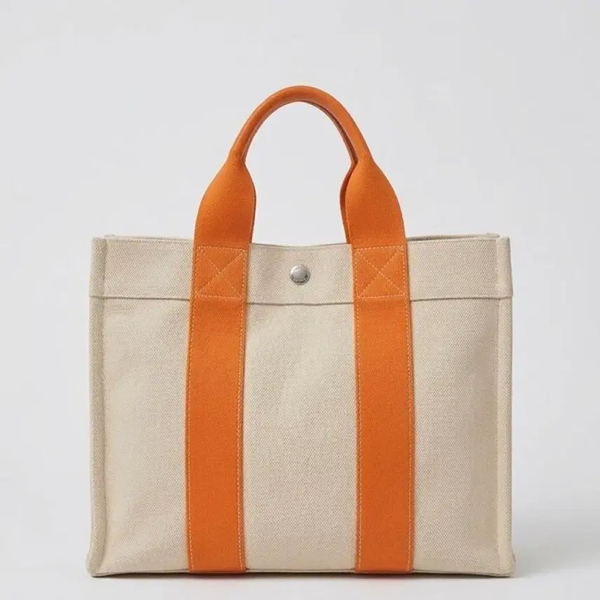 [BUNJANG] Hermes Voya Tote Bag - Orange (A Grade) / (A급)에르메스 캔버스 토트백 오렌지