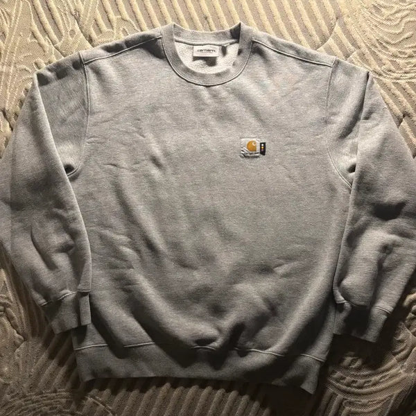 [BUNJANG] Carhartt WIP x Ahn Yujin Studio Collaboration Sweatshirt Gray L / 칼하트 Wip x 아이앱 스튜디오 콜라보 맨투맨 그레이 (L)