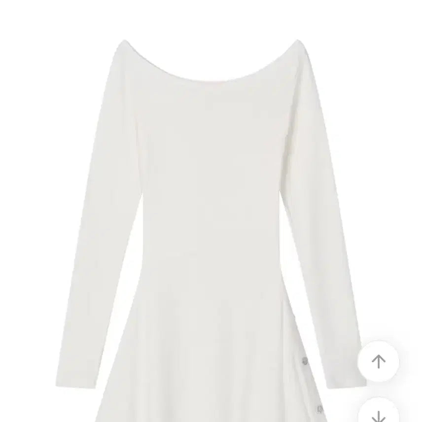 [BUNJANG] Janne Self-Produced Button Boatneck Mini Dress / [택 있는 새상품] 잔느 자체제작 버튼 보트넥 미니 원피스