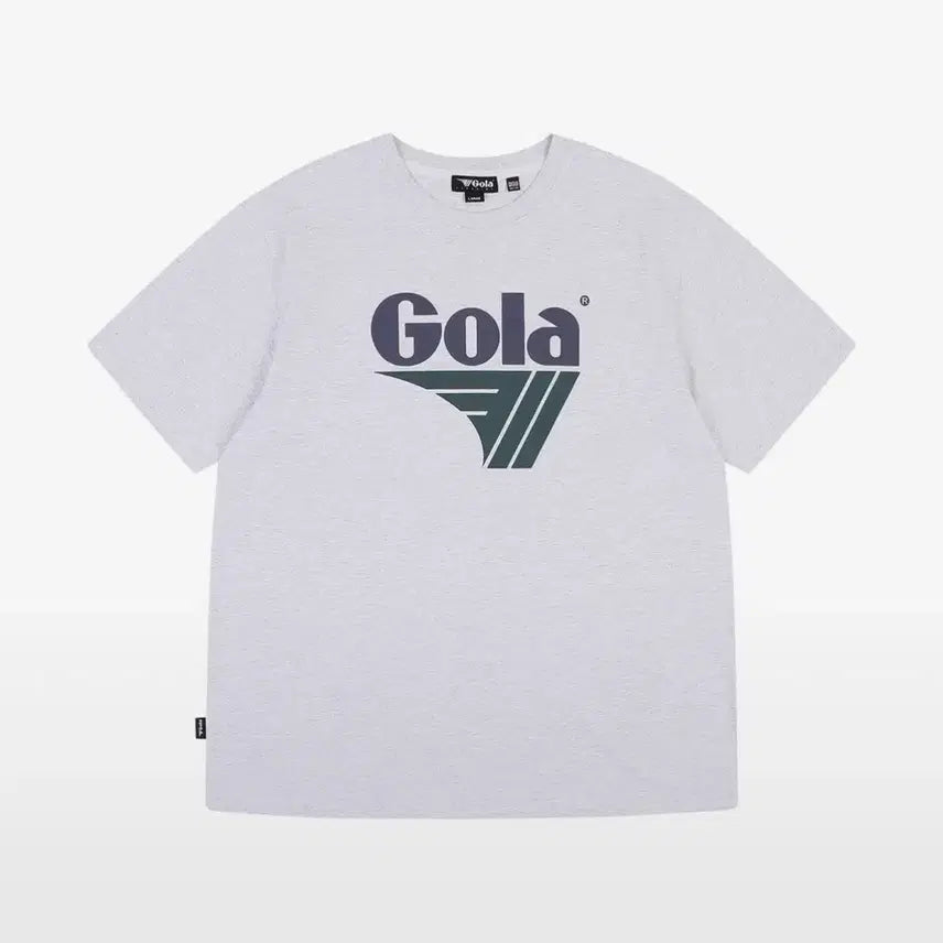 [BUNJANG] Golla Essential Big Logo T-shirt Light Grey M / 골라 에센셜 빅로고 티셔츠 라이트 그레이 m
