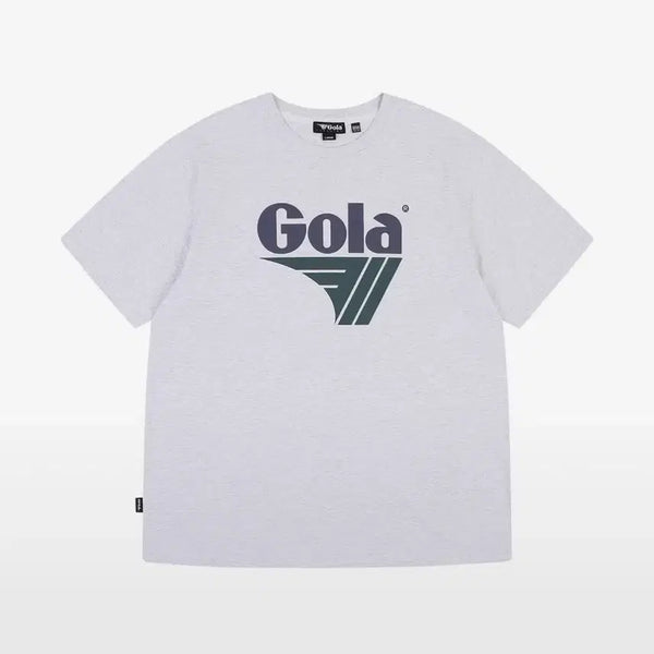 [BUNJANG] Golla Essential Big Logo T-shirt Light Grey M / 골라 에센셜 빅로고 티셔츠 라이트 그레이 m