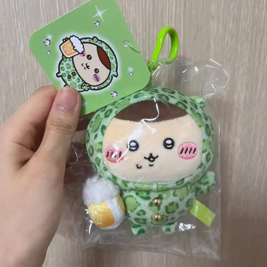 [BUNJANG] Chiikawa x Don Quijote Leopard Pajama Mascot Doll (Kurimanju) / 치이카와 돈키호테 콜라보 표범 호피 마스코트 인형 쿠리만쥬 파자마 예쁨!