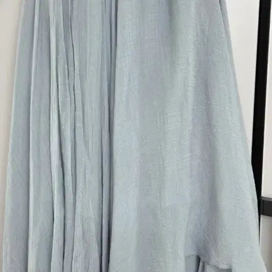 [BUNJANG] Sky Blue Asymmetrical Flare Skirt / 하늘색 언발 플레어 스커트