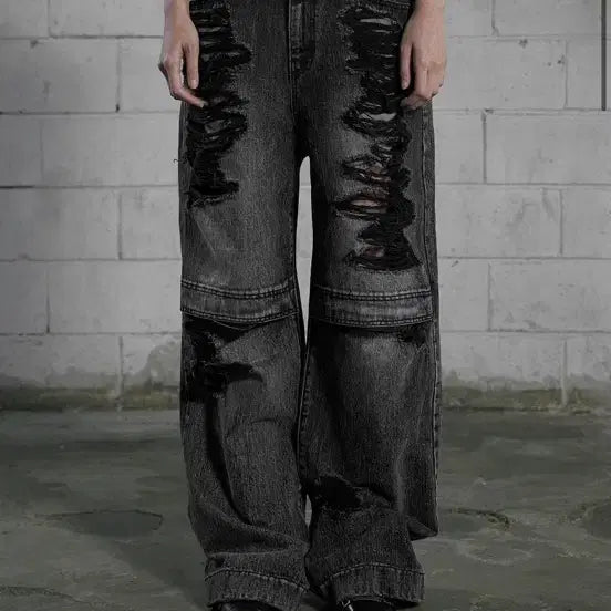 [BUNJANG] Bohemian Seoul Wide Jeans Grey / 보헤미안서울 보헴서 와이드 진 그레이