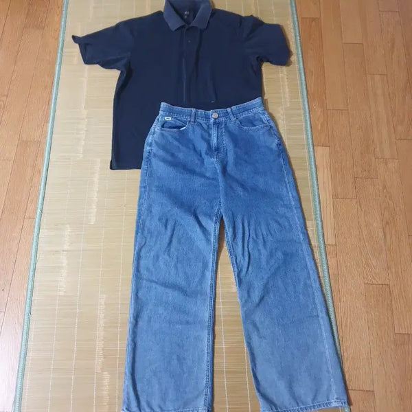 [BUNJANG] Uniqlo Airism Short-Sleeve Polo Shirt (L) & Summer Jeans (71) / 유니클로 새상품 에어리즘 반팔 L +여름청바지71