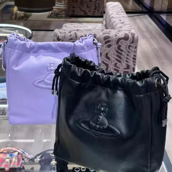 [BUNJANG] Vivienne Westwood Crescent Bucket Tote Bag / 비비안웨스트우드 복조리 버킷백 심플 데일리 숄더백 대용량 토트백