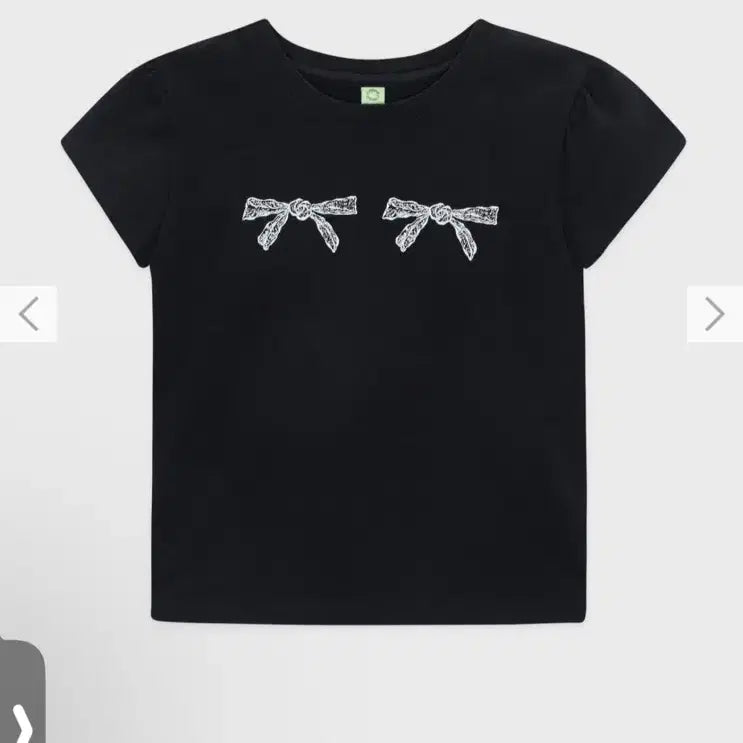 [BUNJANG] Sinoon Ribbon T-Shirts BK (Black) / 시눈) Ribbon T-Shirts BK F