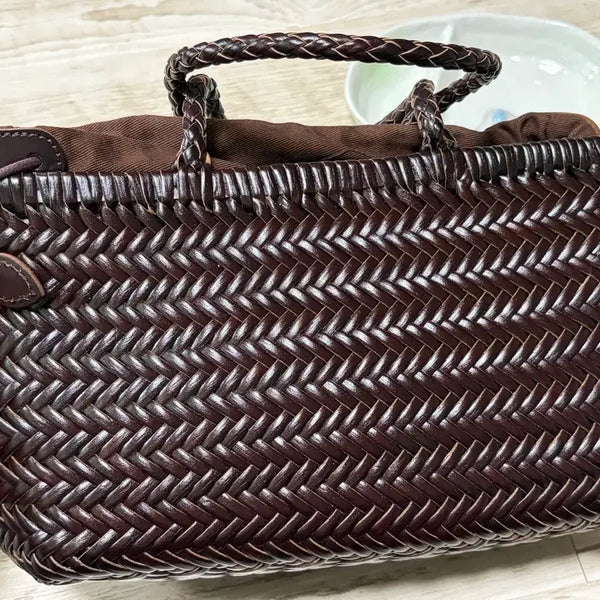 [BUNJANG] Dragon Diffusion Style Woven Tote Bag / 드레곤디퓨젼 스타일 위빙백 도트백 크로스백