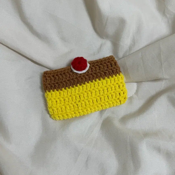 [BUNJANG] Handmade Knitted Pudding Card Holder / 핸드메이드 뜨개 푸딩 카드지갑