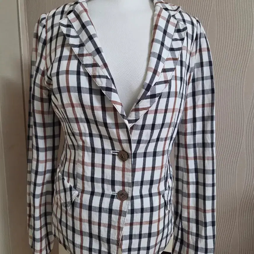 [BUNJANG] Daks Check Pattern Summer Jacket / 닥스 체크무늬 여름 재킷 44-55