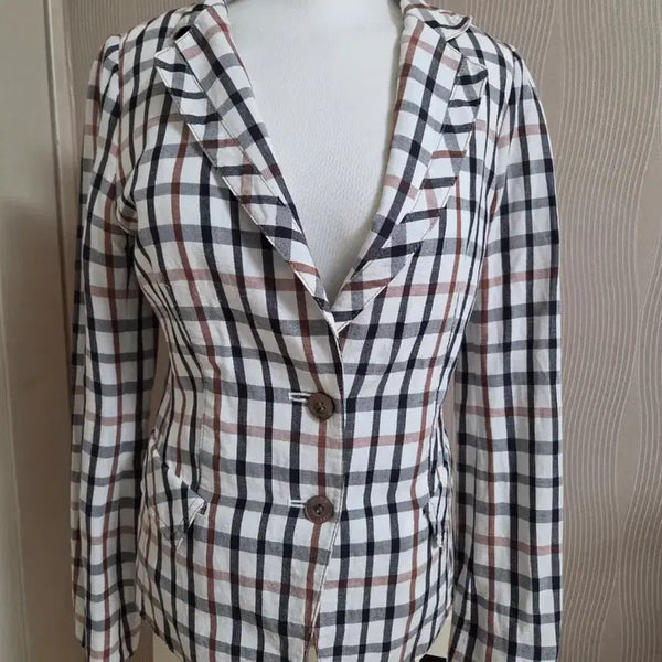 [BUNJANG] Daks Check Pattern Summer Jacket / 닥스 체크무늬 여름 재킷 44-55