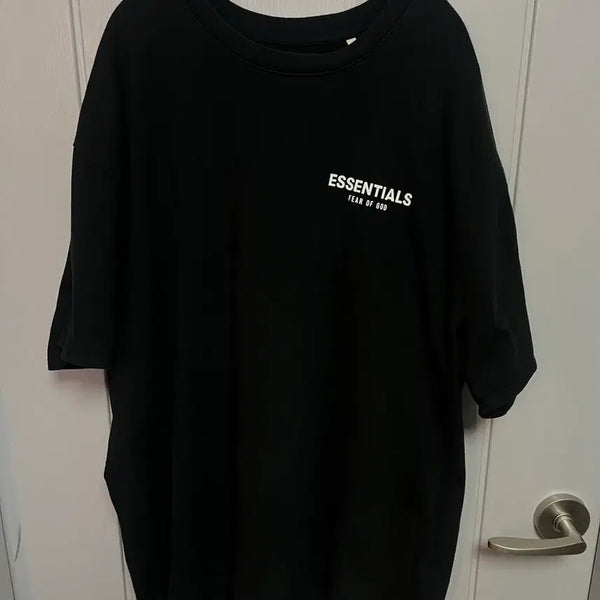 [BUNJANG] Fear of God Essentials Black T-Shirt L / 에센셜 피어오브갓 블랙 반팔티 L