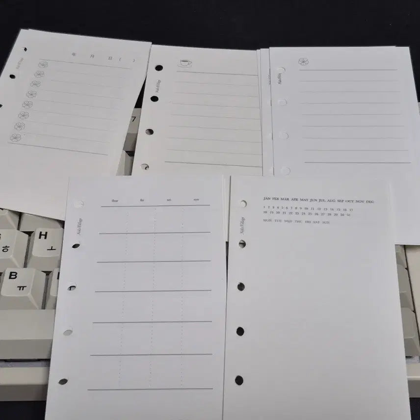 [BUNJANG] System Planner Inserts (A8, M5) - Various Paper Types & Layouts / 시스템 다이어리 속지 (A8) (M5)