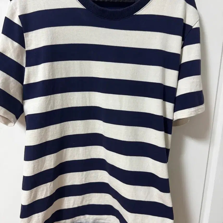 [BUNJANG] Saint James Border T-Shirt Navy/Ivory / 세인트제임스 보더 티셔츠