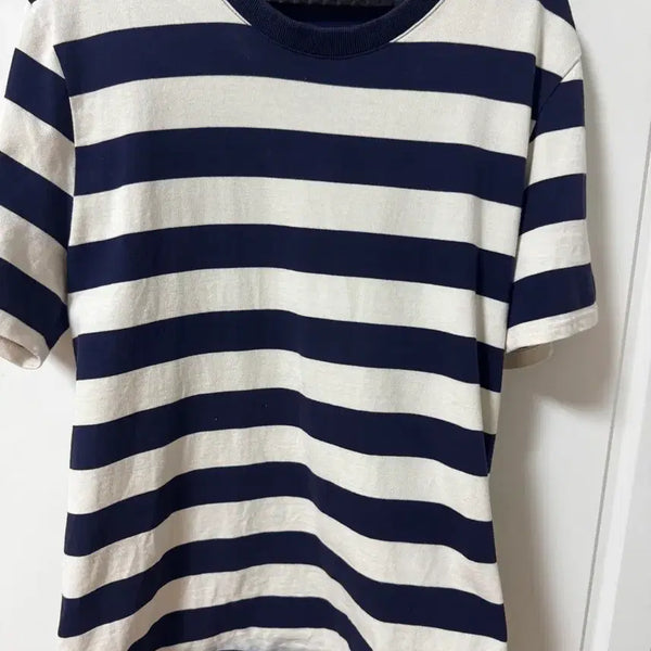 [BUNJANG] Saint James Border T-Shirt Navy/Ivory / 세인트제임스 보더 티셔츠