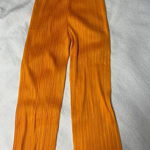 [BUNJANG] Pleats Please Monthly Pants Size 4 Orange / 플리츠플리즈 정품 먼슬리 팬츠 4사이즈 오렌지