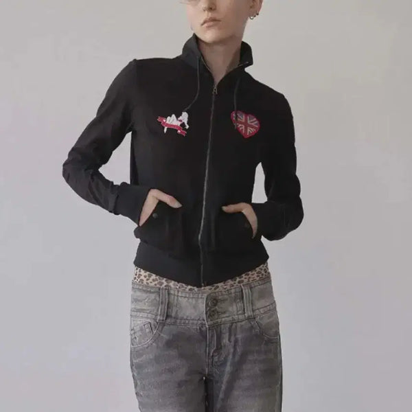 [BUNJANG] Sculptor Flag Track Zip-Up Black XS / 스컬프터 Flag Track Zip-Up Black xs