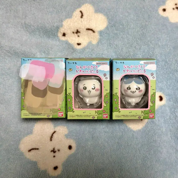 [BUNJANG] Cheekawaii Flocked Doll Figure Set (2 Types) / 치이카와 플로키돌 피규어 2종 모음