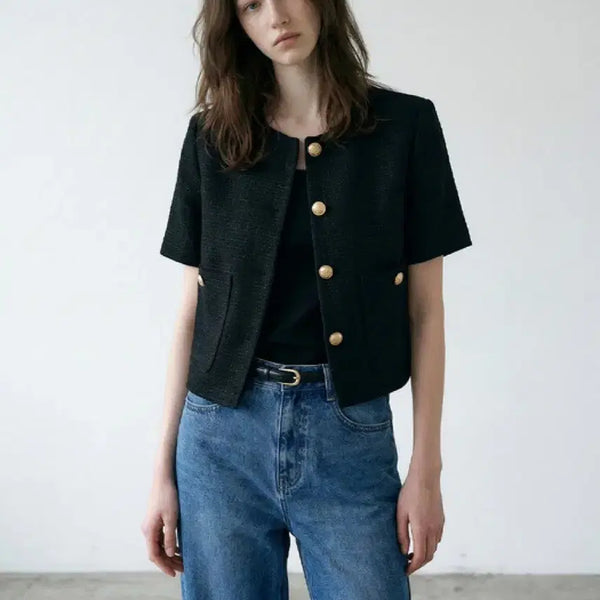 [BUNJANG] Lookast Dana Crop Tweed Jacket / 룩캐스트 다나 크롭 트위드 자켓