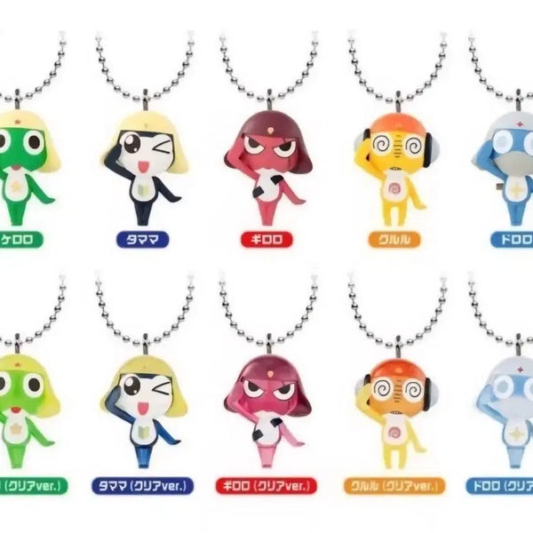 [BUNJANG] Keroro Mascots Gummy Keyring Set (All 10 Types) / 케로로 마스코트 구미 키링 케로로 타마마 기로로 쿠루루 도로로 전종