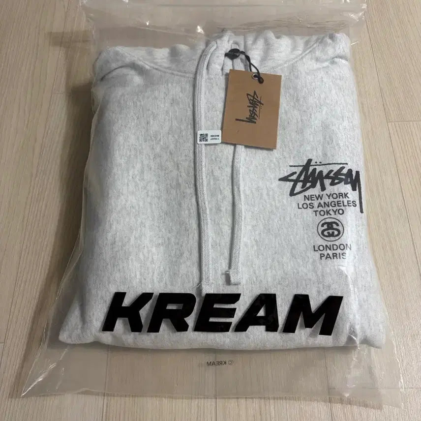 [BUNJANG] Stussy World Tour Ashy Header Hoodie / 스투시 월드투어 애쉬 헤더 후드티 2024 2025
