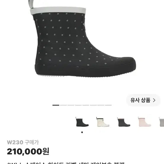 [BUNJANG] The North Face White Label Semi Rain Boots Black / (W) 노스페이스 화이트 라벨 세미 레인부츠 블랙