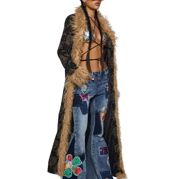 [BUNJANG] DOLLSKILL Current Mood Floral Long Coat / 돌스킬 모리히피 롱 코트