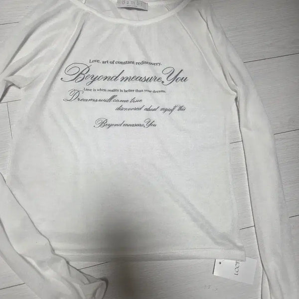 [BUNJANG] Loop Bambi Summer Long Sleeve T-Shirt White / 홍대 여름용 긴팔티 화이트 loop bambi