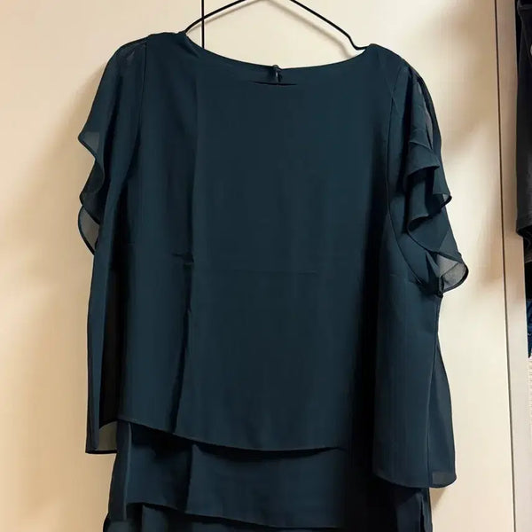 [BUNJANG] Green Chiffon Blouse / 새상품) 그린 시폰 블라우스 / 여름 하객룩