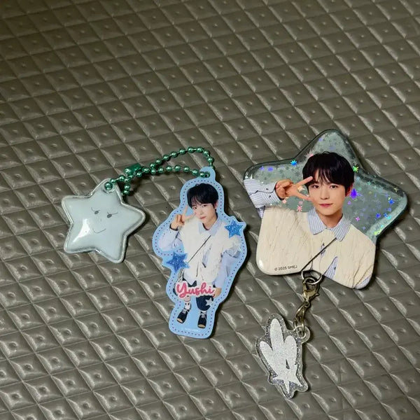 [BUNJANG] NCT WISH Our WISH Bundle Set Yushi Badge Star Keyring Random Gacha / 일괄)엔시티위시 아워위시 일투 유우시 뱃지 별키링 랜덤가챠 키링