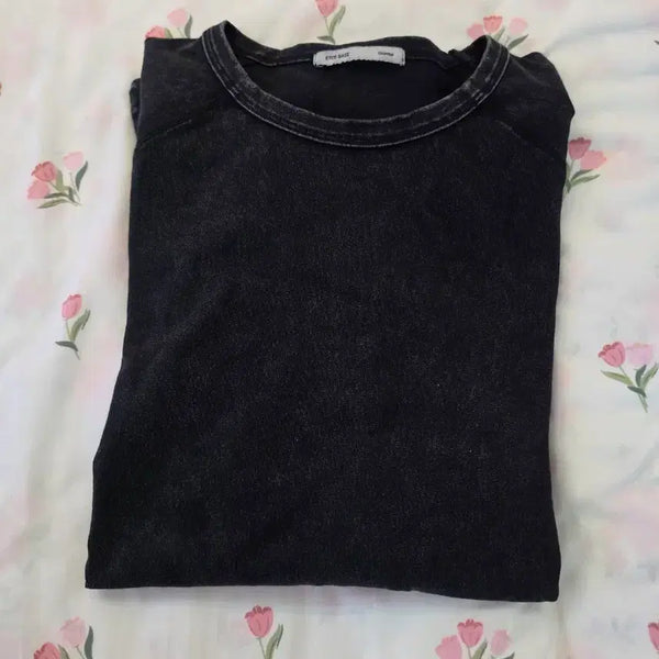 [BUNJANG] etce x MOOMIN SEO Finger Hole Long Sleeve Black XL / [XL] etce x 무민서 핑거홀 롱슬리브 블랙