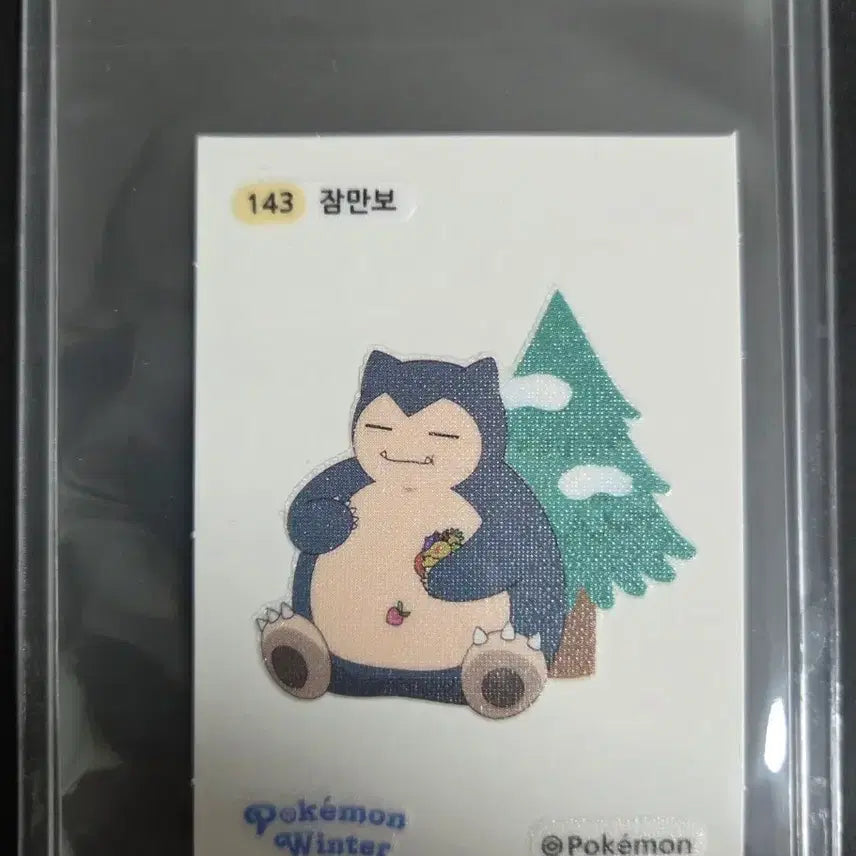 [BUNJANG] Pokemon Winter Big Ddibu Seal Hothung Snorlax / 포켓몬 윈터 빅 띠부씰 호빵 잠만보