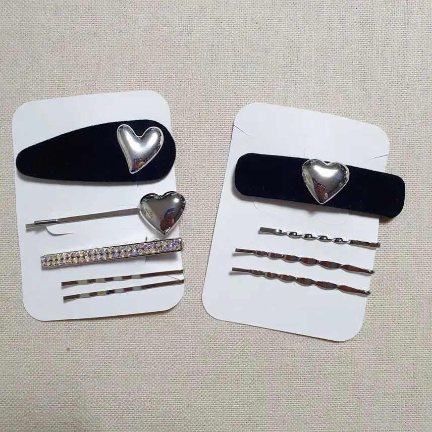 [BUNJANG] Heart Hair Pins Set / 하트 헤어핀 실핀 몽땅