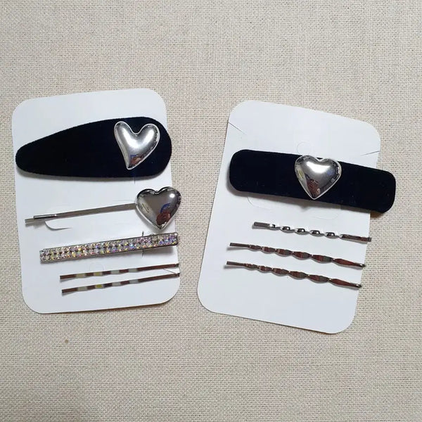 [BUNJANG] Heart Hair Pins Set / 하트 헤어핀 실핀 몽땅