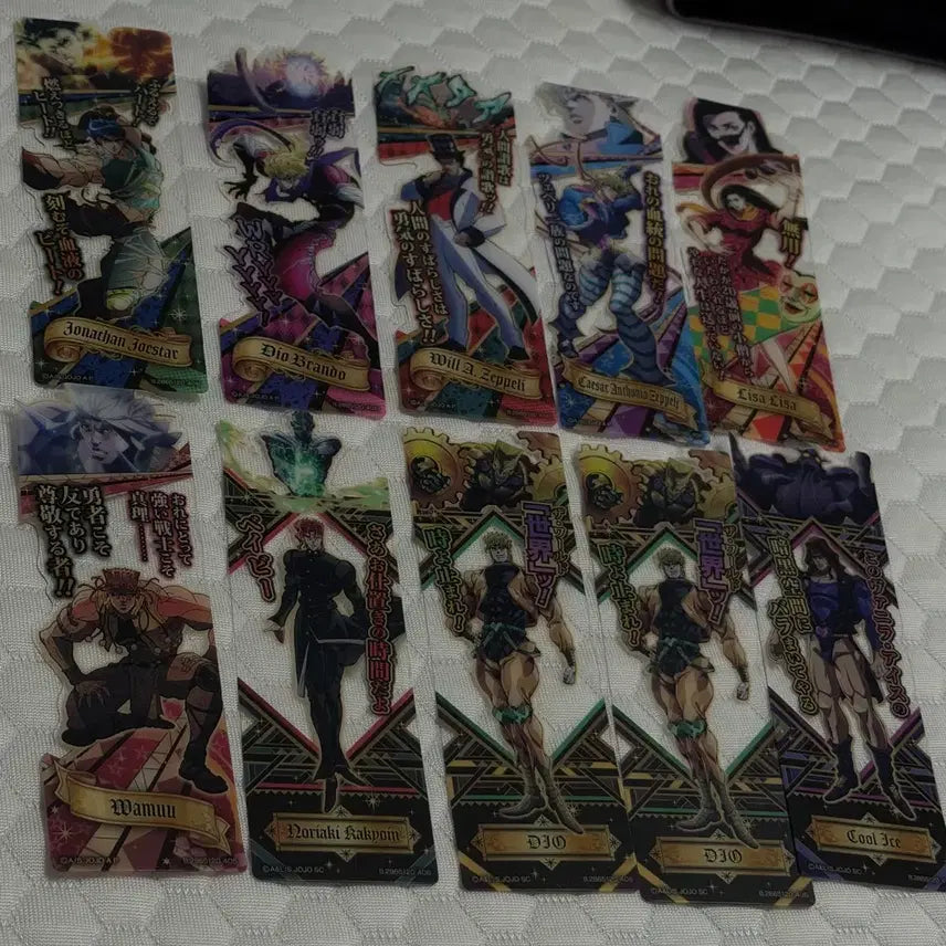 [BUNJANG] JoJo's Bizarre Adventure Character Bookmark Set (9 Types, Bundle) / 죠죠 북마커 북마크 9종 일괄