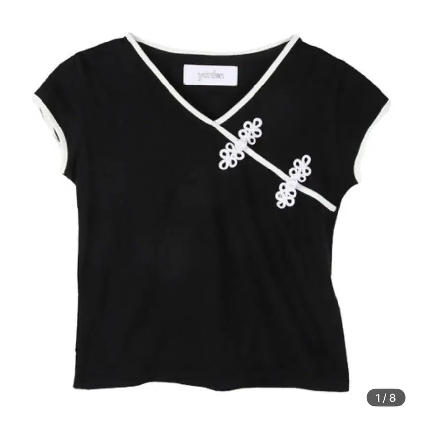 [BUNJANG] YARDEN 100% Cotton Mandarin Collar Short-Sleeve T-Shirt / YARDEN 차이나넥 코튼 100% 반팔 티셔츠