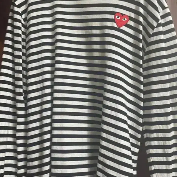 [BUNJANG] Comme des Garçons PLAY Striped Long Sleeve T-Shirt / 급처 꼼데가르송 플레이 단가라 긴팔