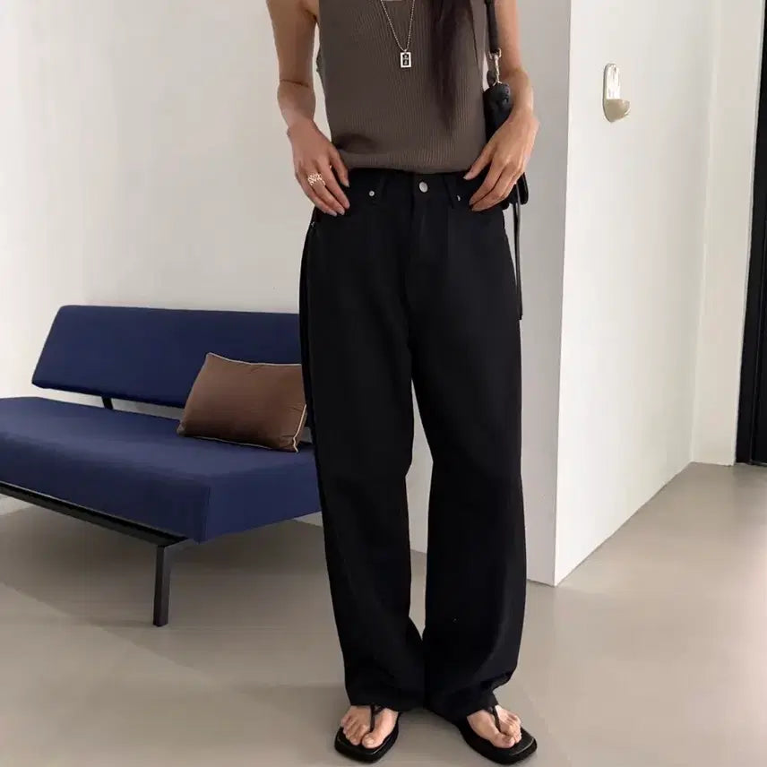 [BUNJANG] Summer Black Denim Jeans / 여름 블랙진 데님