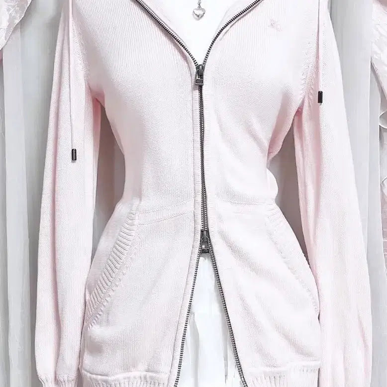 [BUNJANG] Burberry Blue Label Pale Pink Hooded Zip-Up / 버버리 블루라벨 페일 핑크 후드집업 연핑 빈티지 진리 stc