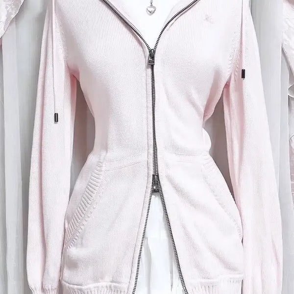 [BUNJANG] Burberry Blue Label Pale Pink Hooded Zip-Up / 버버리 블루라벨 페일 핑크 후드집업 연핑 빈티지 진리 stc