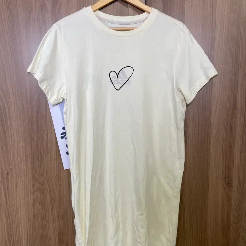 [BUNJANG] Adidas Heart Logo Short Sleeve Dress M / 아디다스 하트 로고 반팔 원피스 M