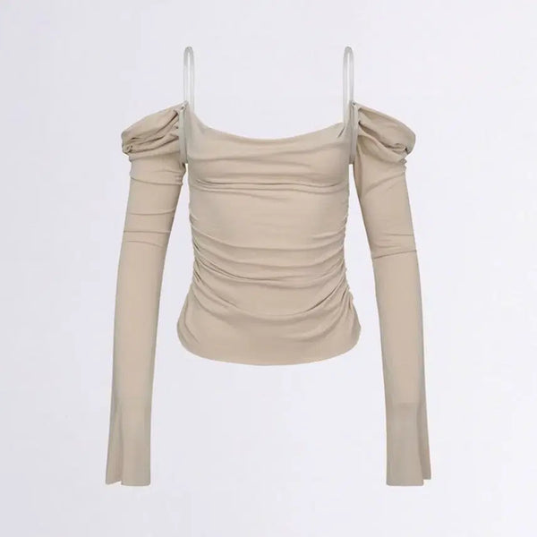 [BUNJANG] Sculptor Drape Off-Shoulder Top / 스컬프터 Sculptor 드레이프 오프숄더 탑