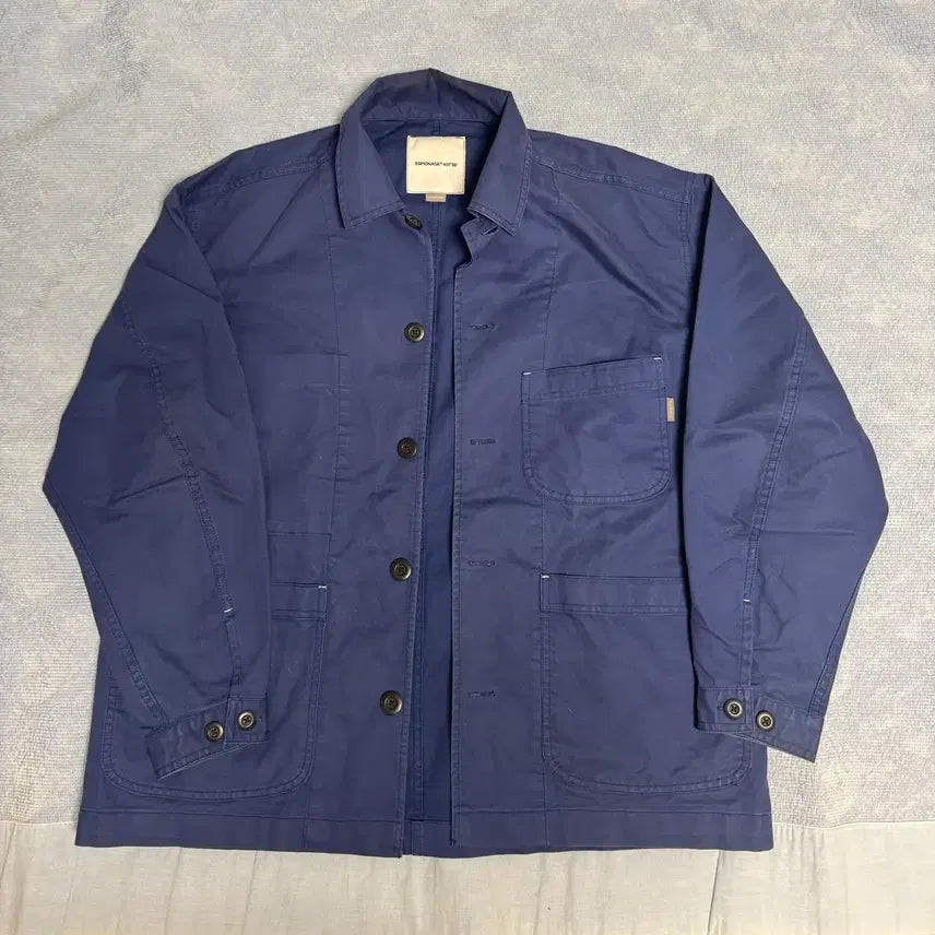 [BUNJANG] Espionage French Work Jacket Navy / 에스피오나지 프렌치 워크 자켓