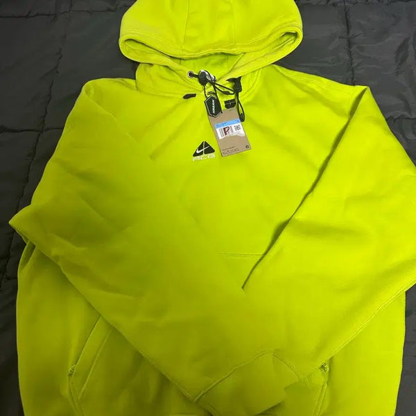 [BUNJANG] Nike ACG Pullover Fleece Hoodie Lime / 나이키 / 새상품 ACG 풀오버 플리스 후드 라임 / 유럽 M