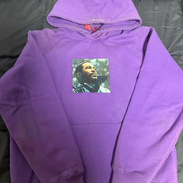 [BUNJANG] Supreme Marvin Gaye Hoodie Purple M / 슈프림 / 마빈게이 후드 퍼플 / M