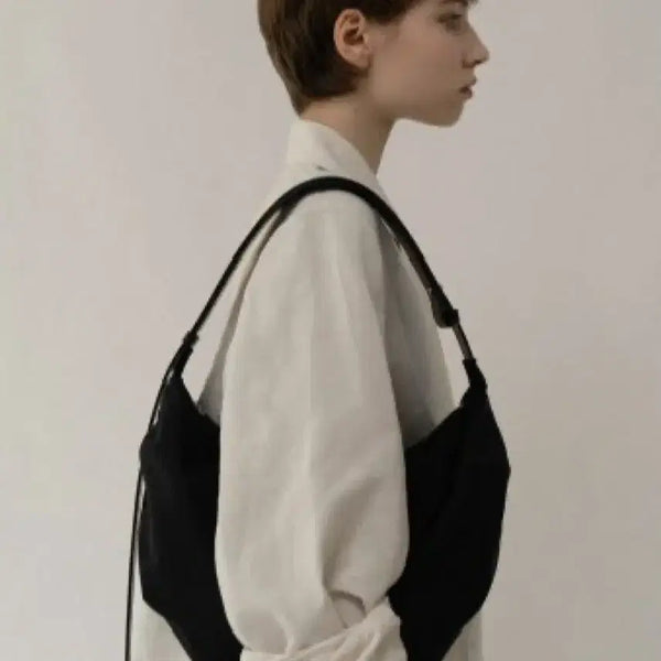 [BUNJANG] Notthing Written Hobo Bag Mini Black / 낫띵리튼 호보백 미니 블랙
