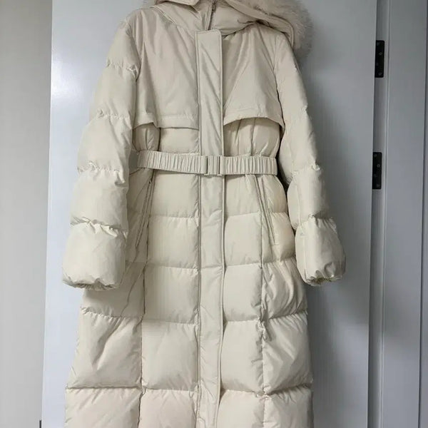 [BUNJANG] It Michaa Long Padding Cream Size 55 / 잇미샤 롱패딩(크림 색상, 55 사이즈)